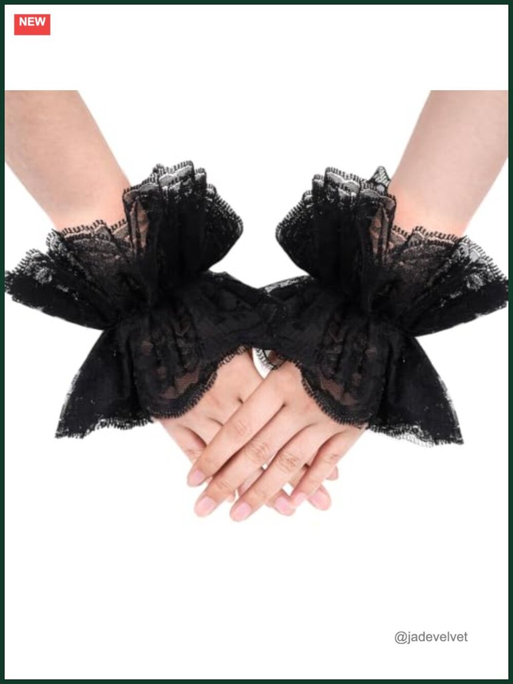 Lace Fingerless Gloves Women One Size Clown Lolita Costume Tea Party